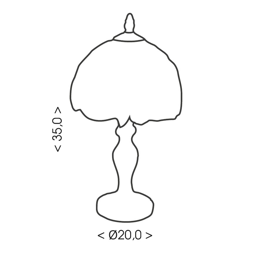 Brilagi - Tiffany vitražna namizna svetilka slonokoščena 1xE27/60W/230V