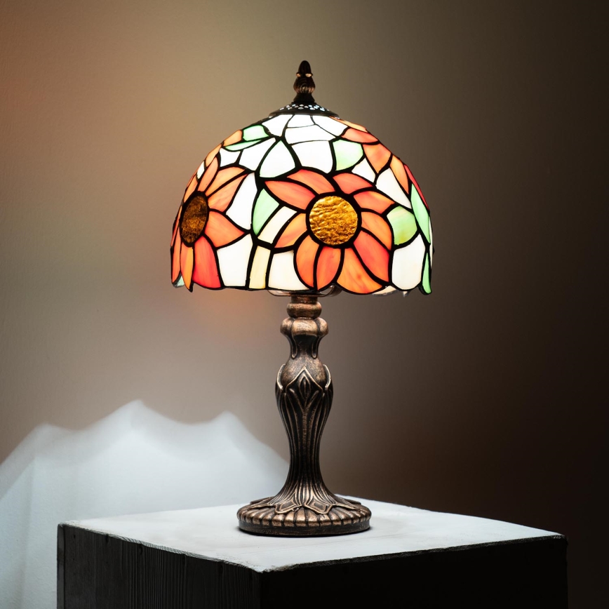 Brilagi - Tiffany vitražna namizna svetilka SUNFLOWER 1xE27/60W/230V