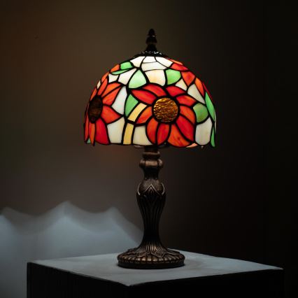Brilagi - Tiffany vitražna namizna svetilka SUNFLOWER 1xE27/60W/230V