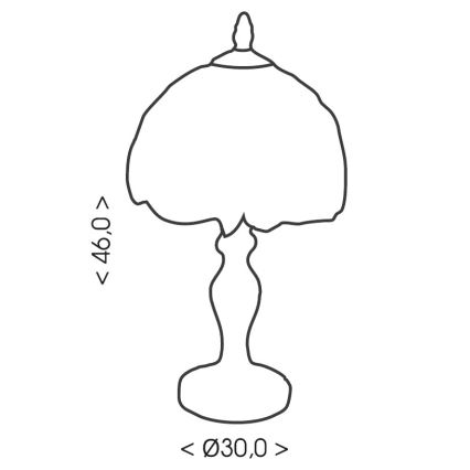 Brilagi - Tiffany vitražna namizna svetilka SUNFLOWER 1xE27/60W/230V