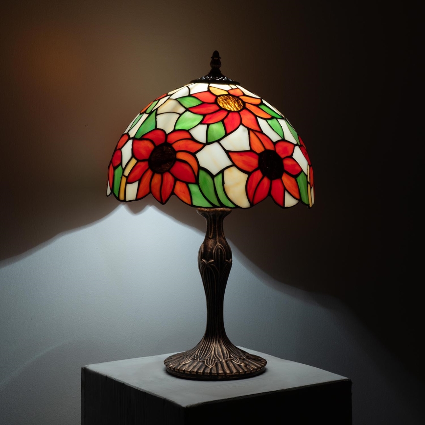 Brilagi - Tiffany vitražna namizna svetilka SUNFLOWER 1xE27/60W/230V