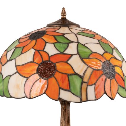 Brilagi - Tiffany vitražna namizna svetilka SUNFLOWER 2xE27/60W/230V