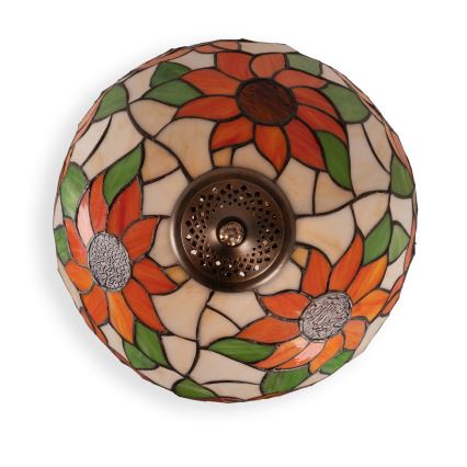 Brilagi - Tiffany vitražna namizna svetilka SUNFLOWER 2xE27/60W/230V