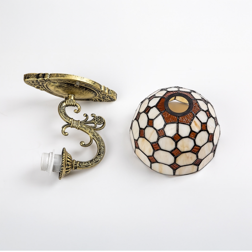 Brilagi - Tiffany vitražna stenska svetilka DORAN 1xE27/40W/230V