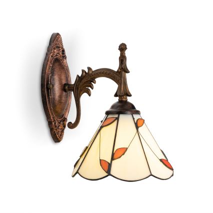 Brilagi - Tiffany vitražna stenska svetilka FOLIA 1xE14/40W/230V