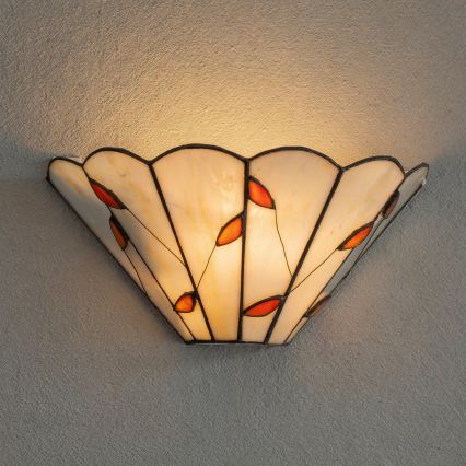 Brilagi - Tiffany vitražna stenska svetilka FOLIA 1xE14/40W/230V