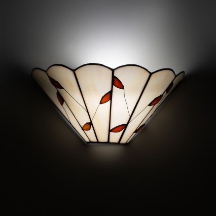 Brilagi - Tiffany vitražna stenska svetilka FOLIA 1xE14/40W/230V