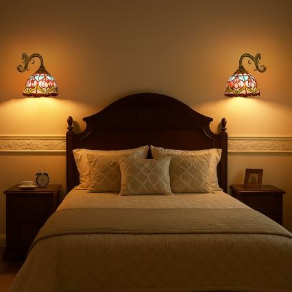 Brilagi - Tiffany vitražna stenska svetilka LORAS 1xE27/40W/230V