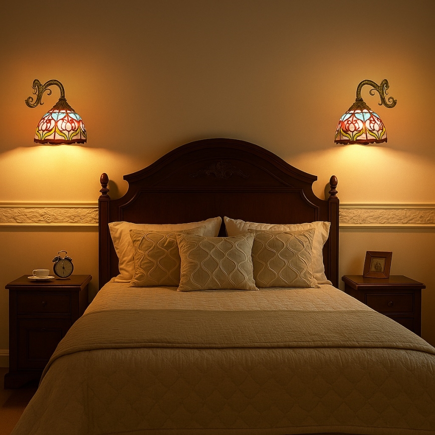 Brilagi - Tiffany vitražna stenska svetilka LORAS 1xE27/40W/230V