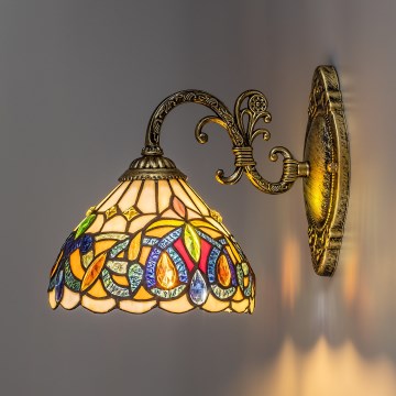 Brilagi - Tiffany vitražna stenska svetilka LUISA 1xE27/40W/230V