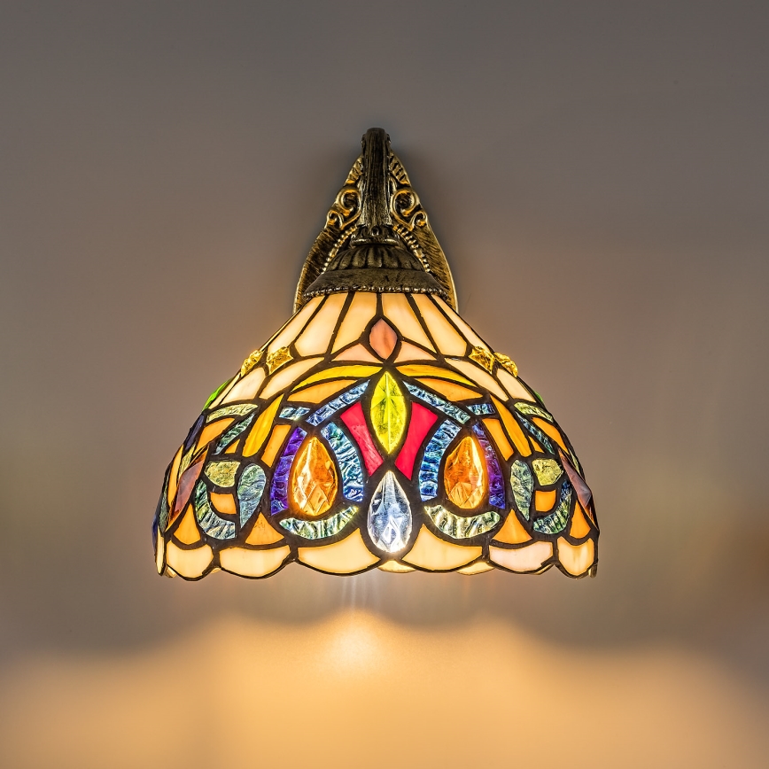 Brilagi - Tiffany vitražna stenska svetilka LUISA 1xE27/40W/230V