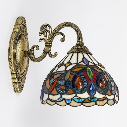 Brilagi - Tiffany vitražna stenska svetilka LUISA 1xE27/40W/230V