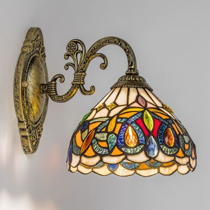 Brilagi - Tiffany vitražna stenska svetilka LUISA 1xE27/40W/230V