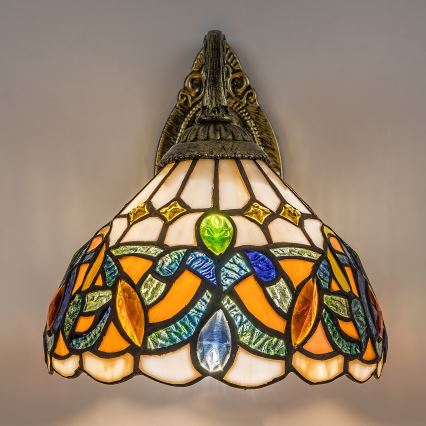 Brilagi - Tiffany vitražna stenska svetilka LUISA 1xE27/40W/230V