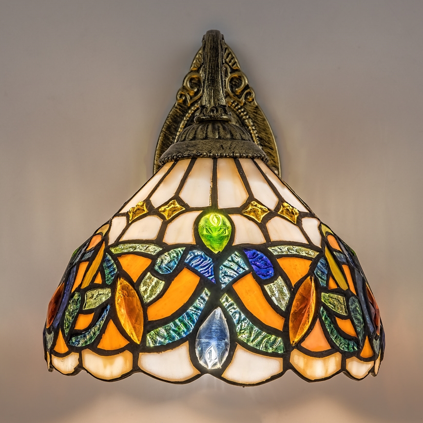 Brilagi - Tiffany vitražna stenska svetilka LUISA 1xE27/40W/230V