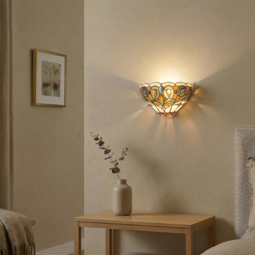 Brilagi - Tiffany vitražna stenska svetilka LUISA 1xE27/40W/230V