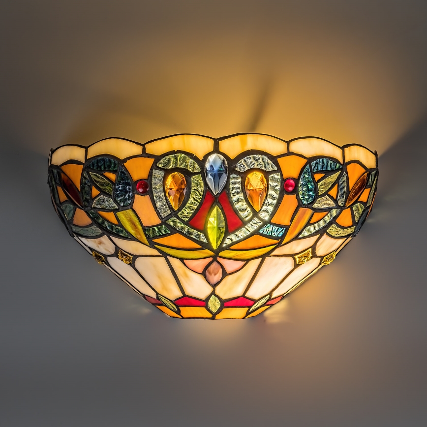 Brilagi - Tiffany vitražna stenska svetilka LUISA 1xE27/40W/230V