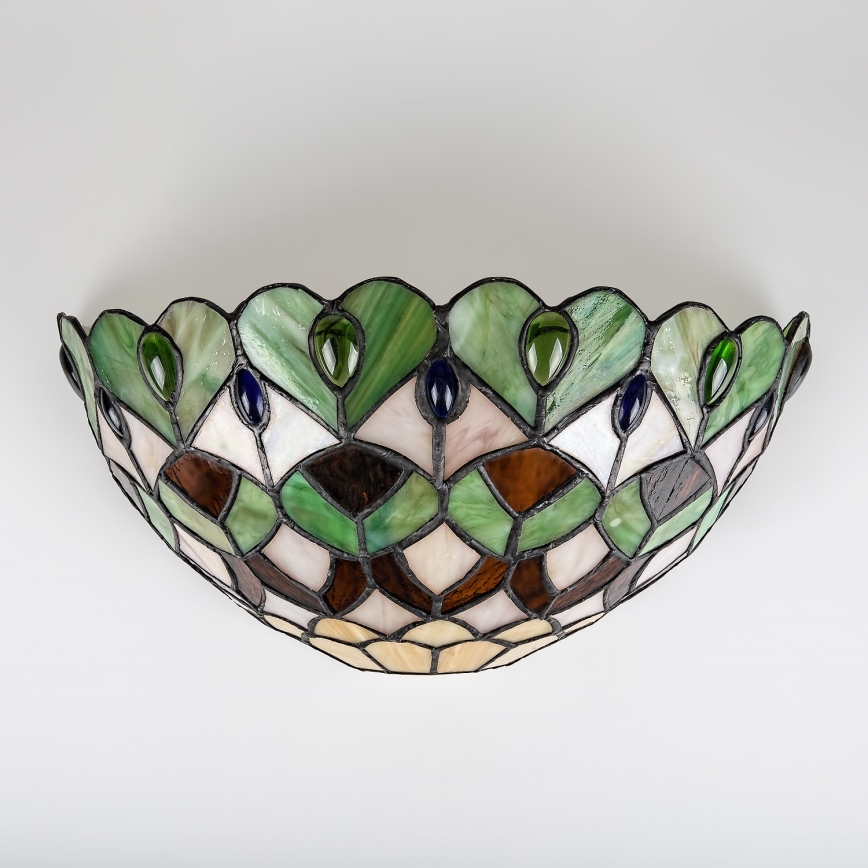 Brilagi - Tiffany vitražna stenska svetilka MARGARET 1xE27/40W/230V