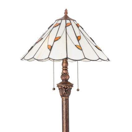 Brilagi - Tiffany vitražna stoječa svetilka FOLIA 2xE27/60W/230V