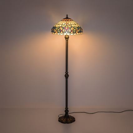 Brilagi - Tiffany vitražna stoječa svetilka LUISA 2xE27/60W/230V