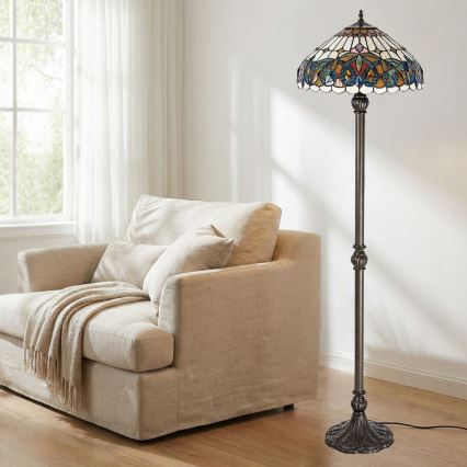 Brilagi - Tiffany vitražna stoječa svetilka LUISA 2xE27/60W/230V