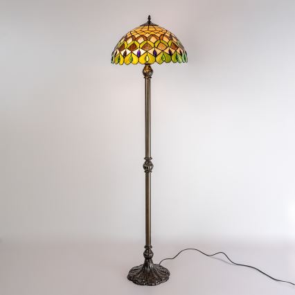 Brilagi - Tiffany vitražna stoječa svetilka MARGARET 2xE27/60W/230V