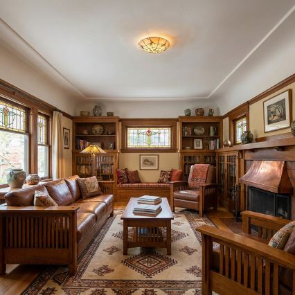 Brilagi - Tiffany vitražna stropna svetilka FOLIA 2xE27/60W/230V pr. 40 cm