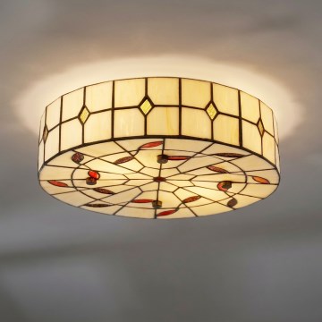 BRILAGI - Tiffany vitražna stropna svetilka FOLIA 2xE27/60W/230V premer 40 cm