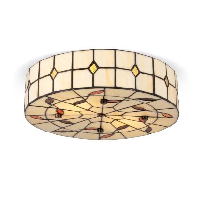 BRILAGI - Tiffany vitražna stropna svetilka FOLIA 2xE27/60W/230V premer 40 cm