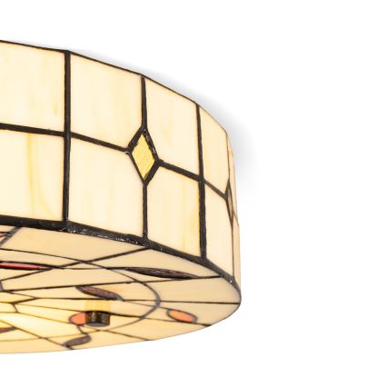 Brilagi - Tiffany vitražna stropna svetilka FOLIA 3xE27/60W/230V, premer 40 cm
