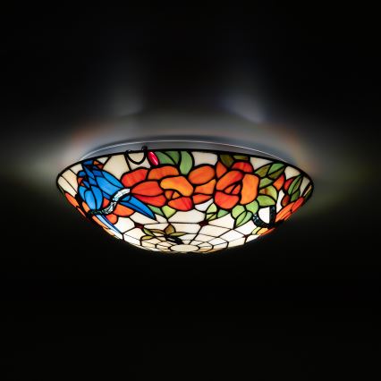 Brilagi - Tiffany vitražna stropna svetilka JUNGLE 2xE27/60W/230V premer 40 cm