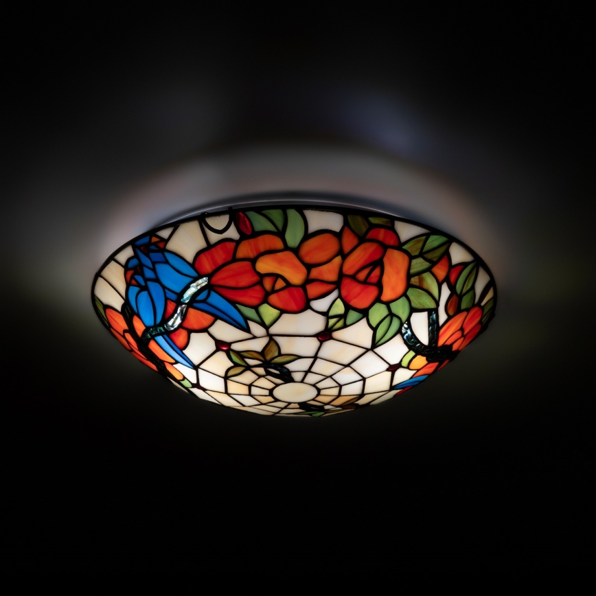 Brilagi - Tiffany vitražna stropna svetilka JUNGLE 2xE27/60W/230V premer 40 cm