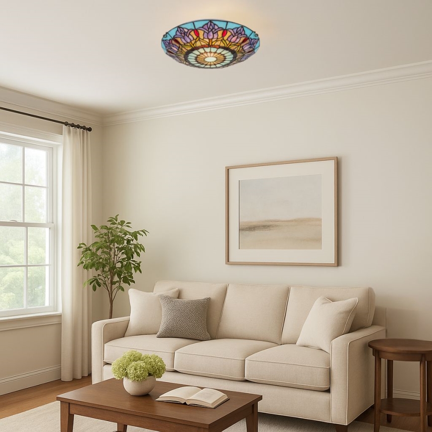 Brilagi - Tiffany vitražna stropna svetilka LORAS 2xE27/60W/230V