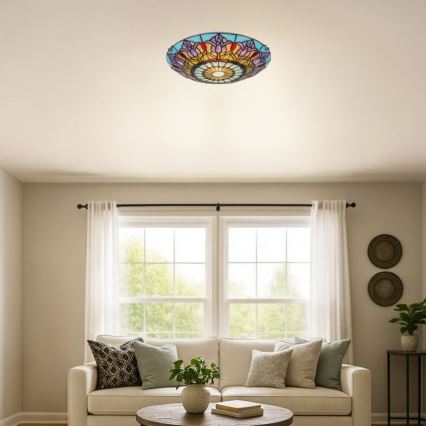 Brilagi - Tiffany vitražna stropna svetilka LORAS 2xE27/60W/230V