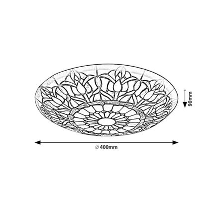Brilagi - Tiffany vitražna stropna svetilka LORAS 2xE27/60W/230V