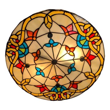 Brilagi - Tiffany vitražna stropna svetilka MIRABELLA 3xE27/60W/230V, premer 40 cm