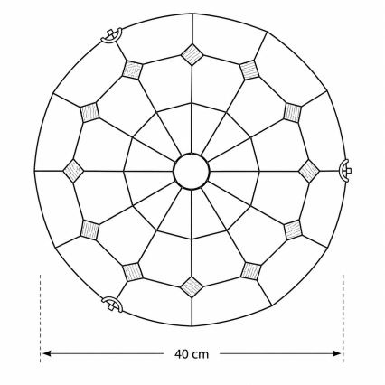 Brilagi - Tiffany vitražna stropna svetilka SIENNA 2xE27/60W/230V Ø 40 cm