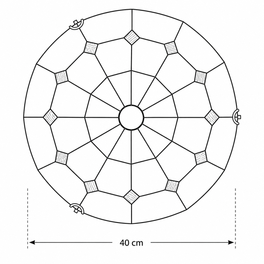 Brilagi - Tiffany vitražna stropna svetilka SIENNA 2xE27/60W/230V Ø 40 cm