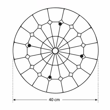 Brilagi - Tiffany vitražna stropna svetilka SIENNA 3xE27/60W/230V premer 40 cm