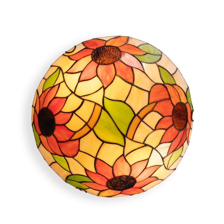 Brilagi - Tiffany vitražna stropna svetilka SUNFLOWER 2xE27/60W/230V pr. 40 cm