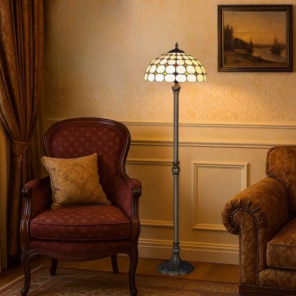 Brilagi - Tiffany vitražna talna svetilka DORAN 2xE27/60W/230V