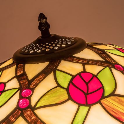 Brilagi - Tiffany vitražna talna svetilka GARLAN 2xE27/60W/230V