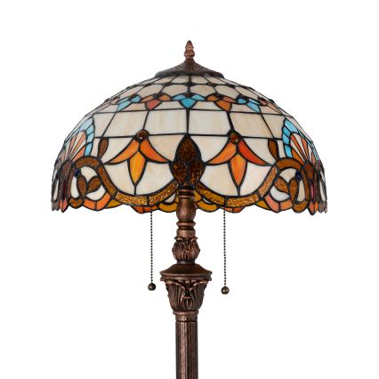 Brilagi - Tiffany vitražna talna svetilka MIRABELLA 2xE27/60W/230V