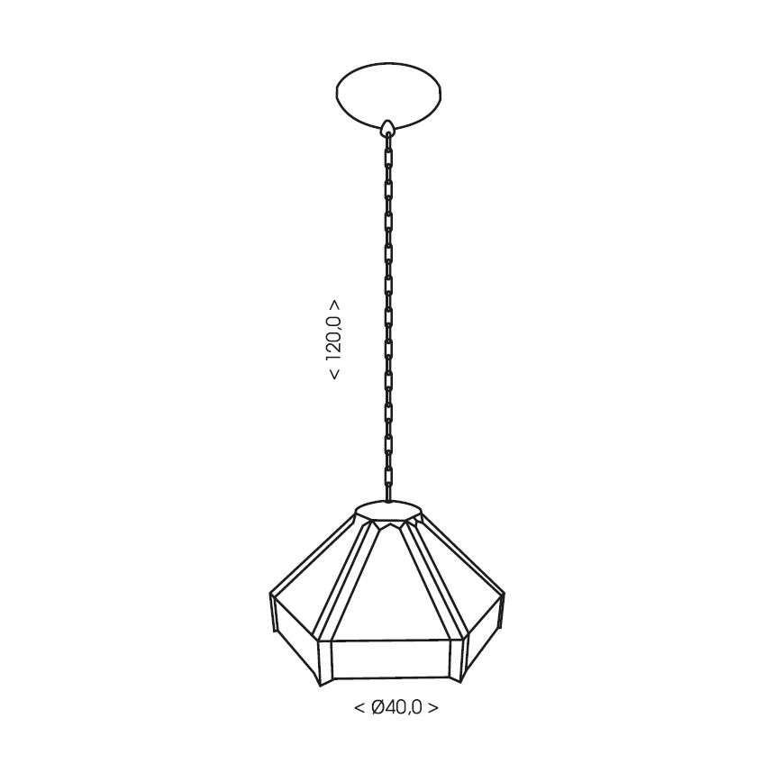 BRILAGI - Tiffany vitražni lestenec na verigi EMERALD 1xE27/60W/230V premer 40 cm