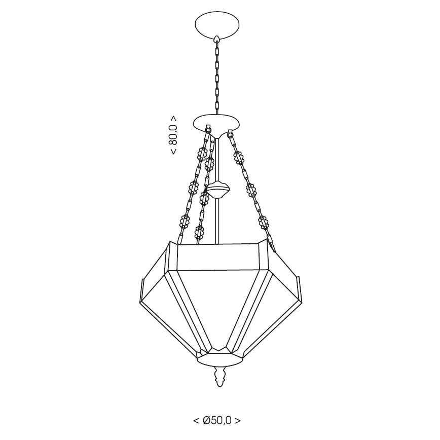 BRILAGI - Tiffany vitražni lestenec na verigi EMERALD 3xE27/60W/230V Ø 50 cm