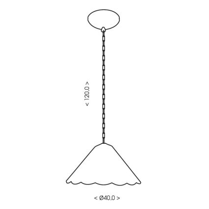Brilagi - Tiffany vitražni lestenec na verigi FOLIA 1xE27/60W/230V premer 40 cm