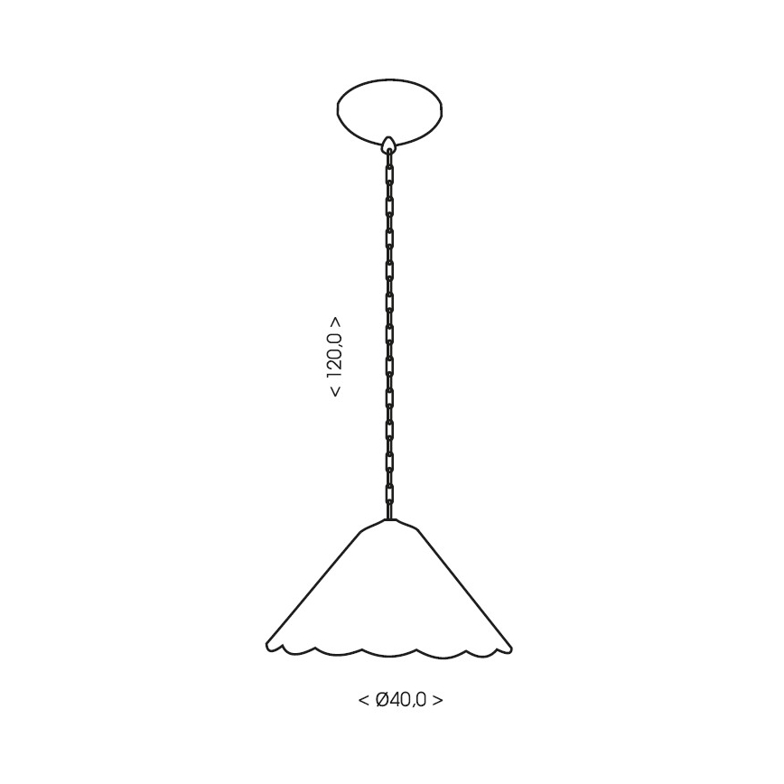 Brilagi - Tiffany vitražni lestenec na verigi FOLIA 1xE27/60W/230V premer 40 cm