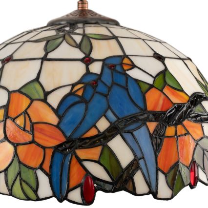 Brilagi - Tiffany vitražni lestenec na verigi JUNGLE 1xE27/60W/230V premer 40 cm