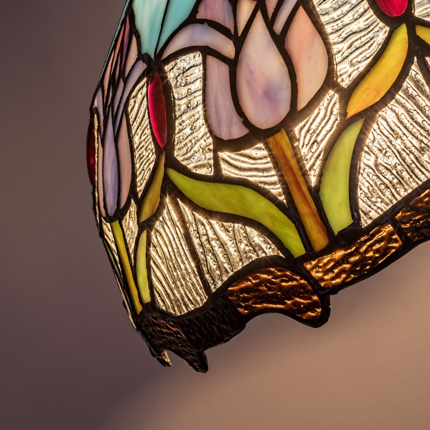 Brilagi - Tiffany vitražni lestenec na verigi LORAS 2xE27/60W/230V