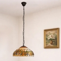 Brilagi - Tiffany vitražni lestenec na verigi LUISA 2xE27/60W/230V